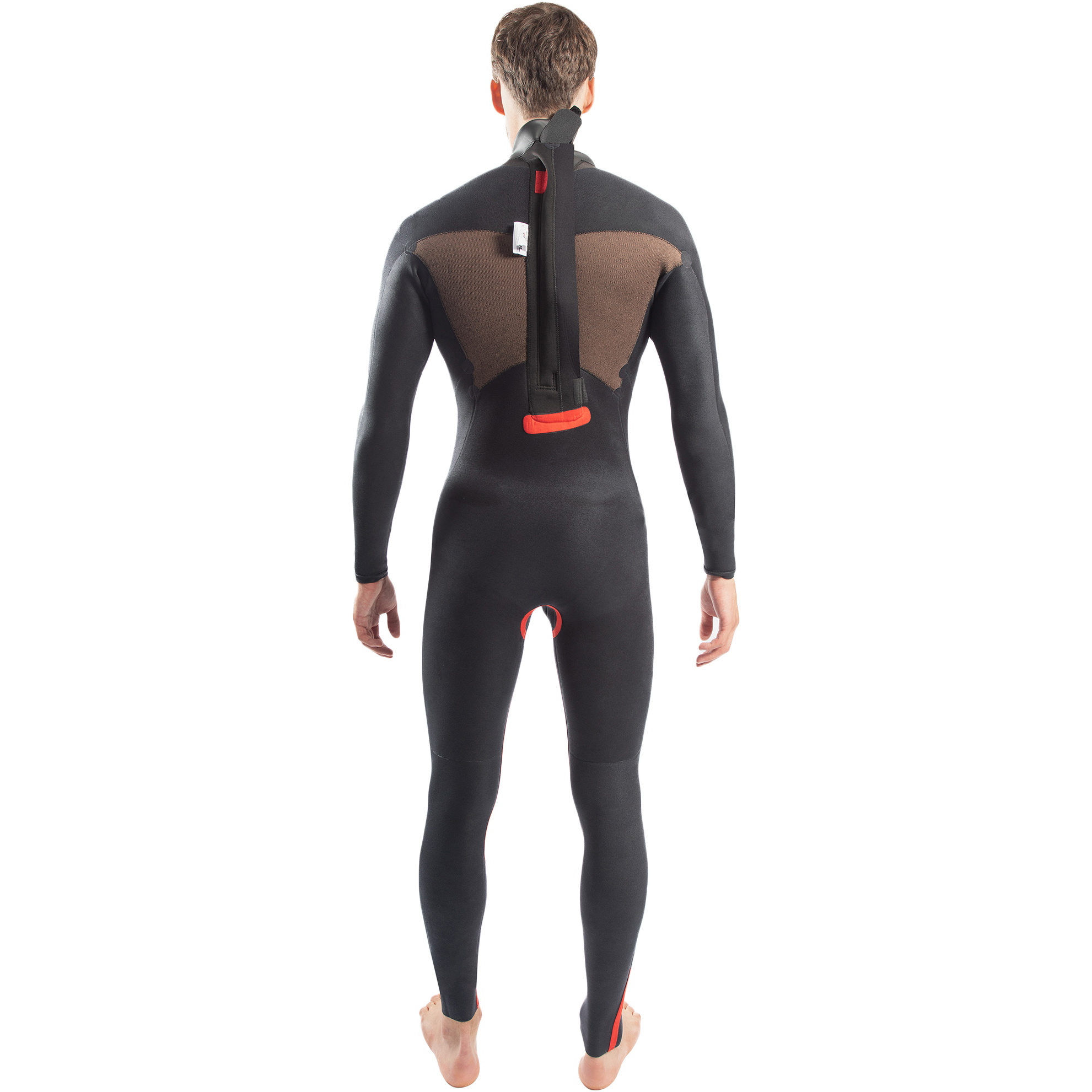 2025 Gul Heren Response 4/3mm Gbs Rug Ritssluiting Wetsuit RE1246-C1 - Navy / Red